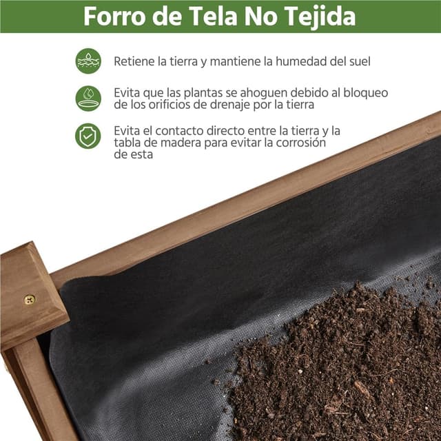 Thumbnail 5 de Yaheetech Huerto Urbano Macetero Rectangular 121x60x76 cm