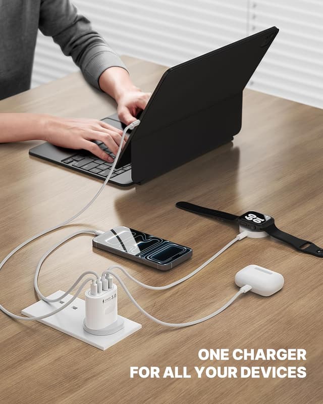 Detalle de 60W 4‑Port USB C Plug Fast Charge