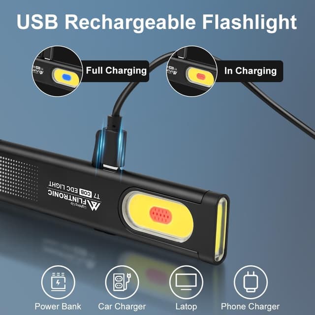 Detalle 2 de flintronic Mini Torcia Piatta 450 lumen