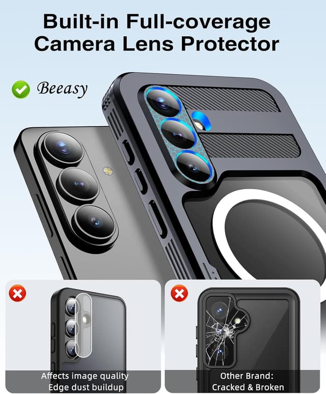 Thumbnail 6 de Beeasy Waterproof Galaxy S26 Case (IP68) with Magsafe Compatibility, Built-in Screen Protector & Camera Lens Cover
