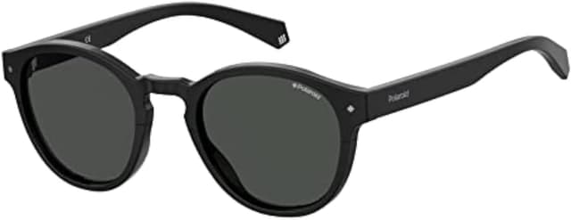 Detalle de Occhiali da sole unisex Polaroid con lenti grigie polarizzate, nero (calibro 49)