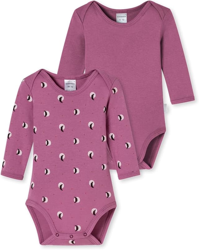Detalle de Schiesser Baby Mädchen Body Bodies 1/1 Langarm – 2er Pack (Original Classics) 181784