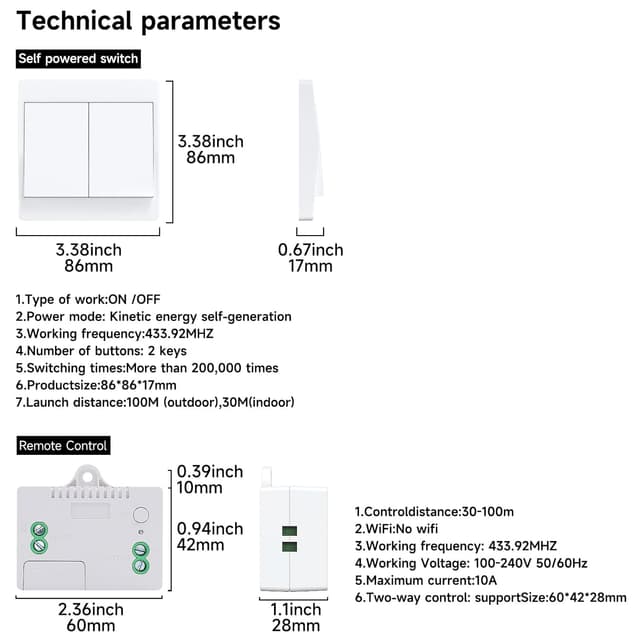 Detalle 2 de Cerhot Doppel-Funkschalter 230 V Set