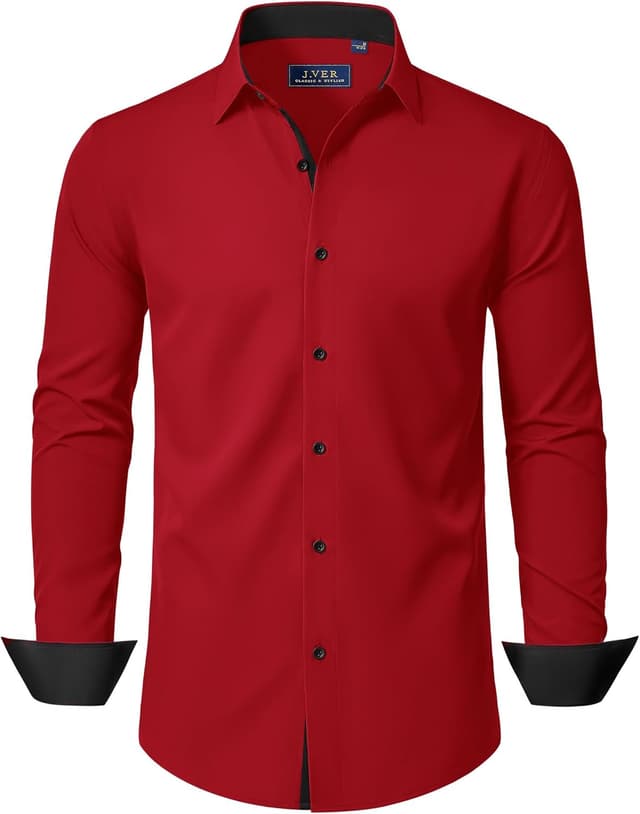 Detalle de J.VER Herren-Hemd Langarm Stretch Regular Fit