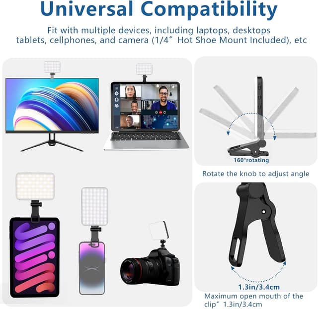 Detalle 2 de ALTSON 60 LED Portable Selfie Light for Mobile & Laptop