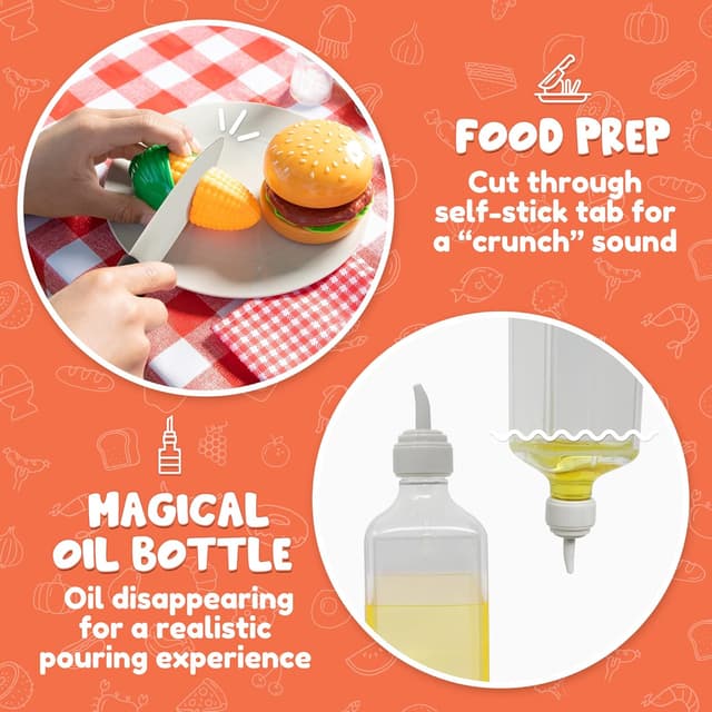 Detalle de JOYIN 34 PCS Kitchen Toy Set Kids BBQ Playset