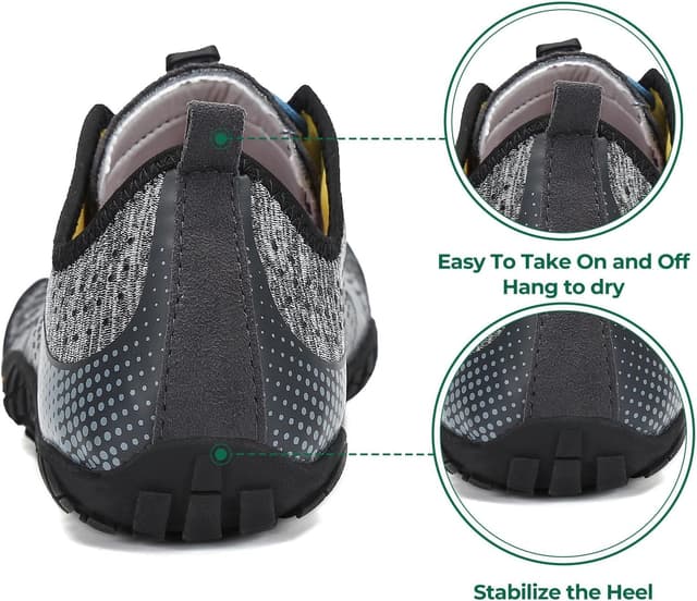 Detalle de SAGUARO Barfußschuhe für Herren und Damen – atmungsaktiv, rutschfest, breite Zehenbox & Zero-Drop Sohle (Gr. 35–48)