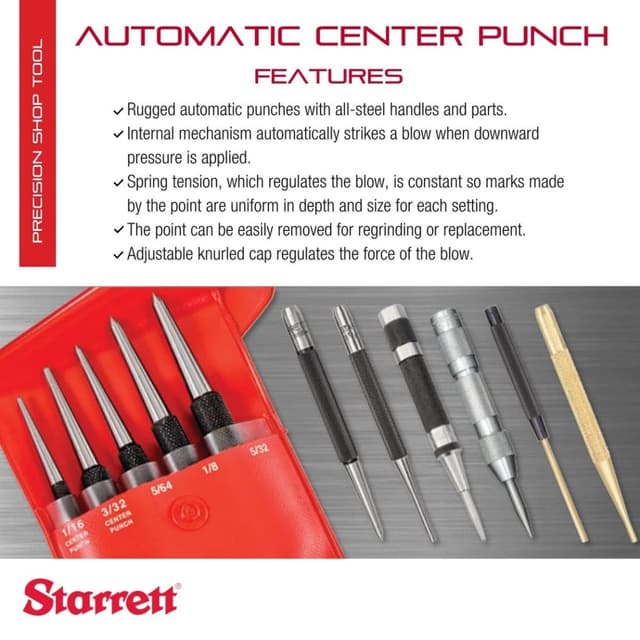 Detalle 2 de Starrett 18A Automatic Centre Punch