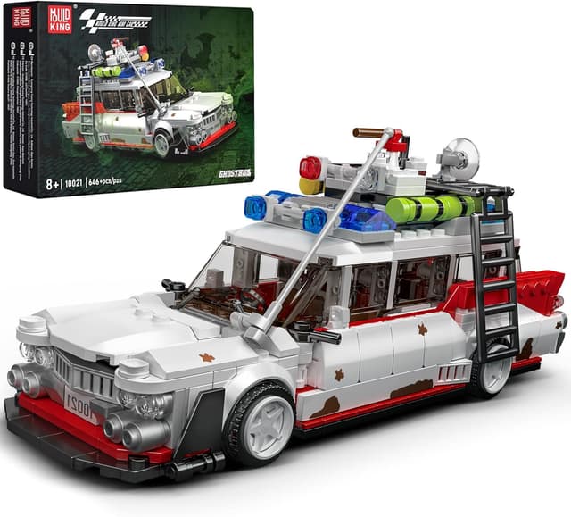 Detalle de Mould King 10021 Technik-Car-Modell: Rennwagen-Sportwagen Bauspielzeug mit 646 Teilen