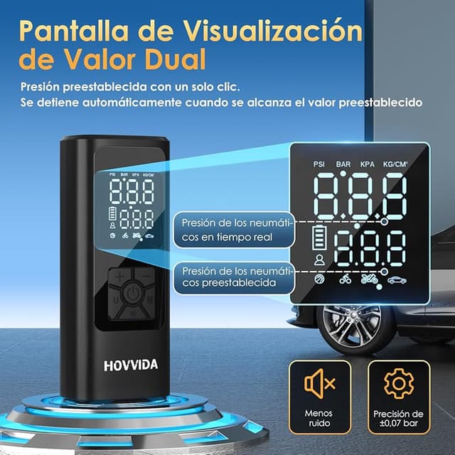 Detalle 2 de HOVVIDA Compresor de aire portátil 150 PSI