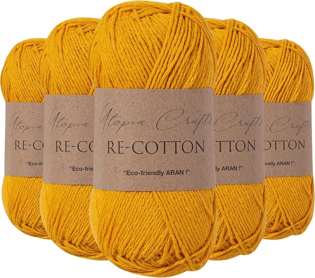Imagen de Lot de 5 pelotes Utopia Crafts Re-Cotton 100 g en OfertitasTOP