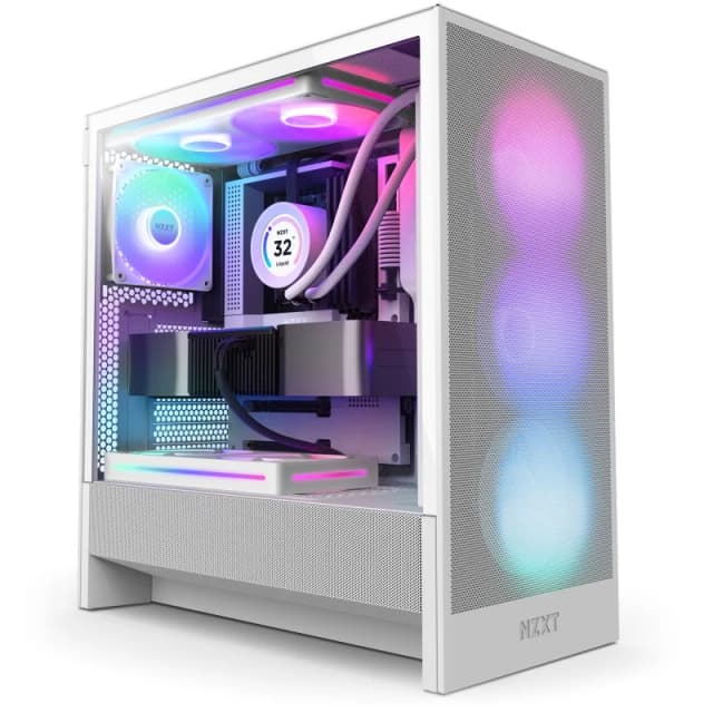 Detalle de NZXT H5 Flow RGB 2024, caja E-ATX