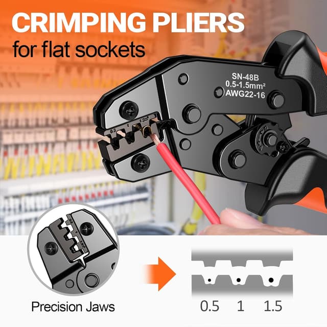 Detalle 2 de Preciva CT40360 pinze crimpatrici 0,5-1,5 mm² ðŸ›