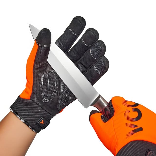 Detalle de Vgo... Guanti da lavoro antitaglio con touchscreen, palmo in pelle (1 paio) CA9794IPA5