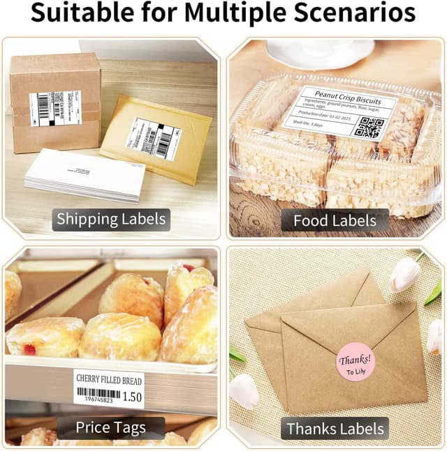 Detalle de JADENS Bluetooth Thermal Label Printer 150 mm/s