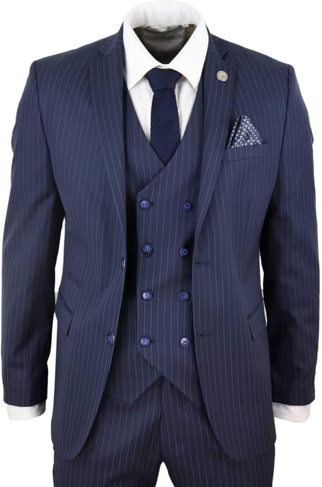 Thumbnail 3 de Mens 3 Piece Suit Gatsby Tailored Fit 38