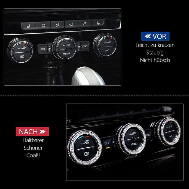 Thumbnail 2 de BlingOOSE Glitzer Knopfabdeckung VW Klimabedienung