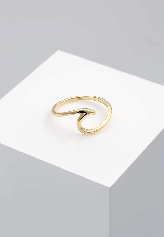Detalle de Elli Damenring mit Wellen-Trendsymbol Strand Maritim in 925 Sterling Silber