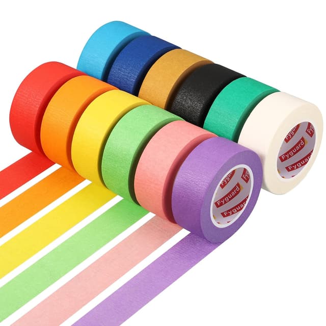 Imagen de Fyguard Coloured Masking Tape 12 Rolls en OfertitasTOP