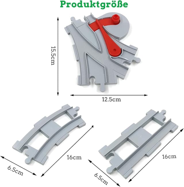 Thumbnail 1 de Cabeeskii Bausteine Schienen Set 32 Teile 🚂