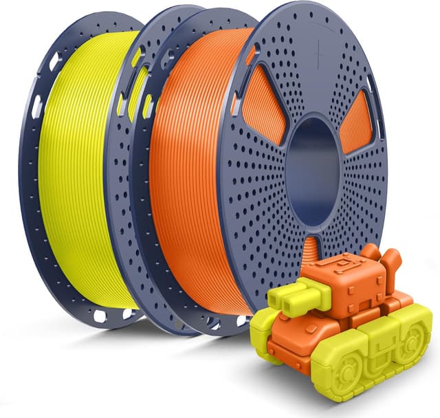 Detalle de SUNLU PLA Filament 1.75mm (0.5KG x 2) – Orange + Yellow, ±0.02mm accuracy, for most FDM printers