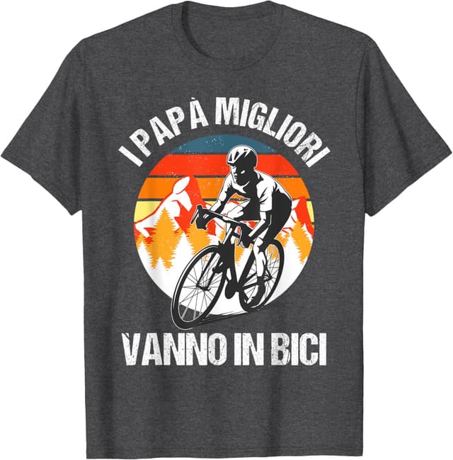 Detalle de Maglietta divertente da ciclista “Papà Ciclista” per uomo, bici e ciclismo