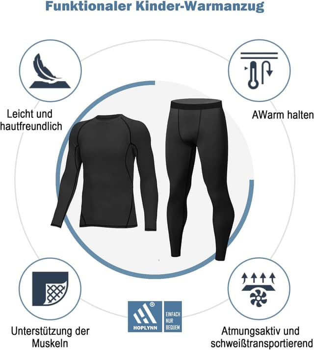 Thumbnail 1 de HOPLYNN Thermal Underwear Set Kinder XS–XL
