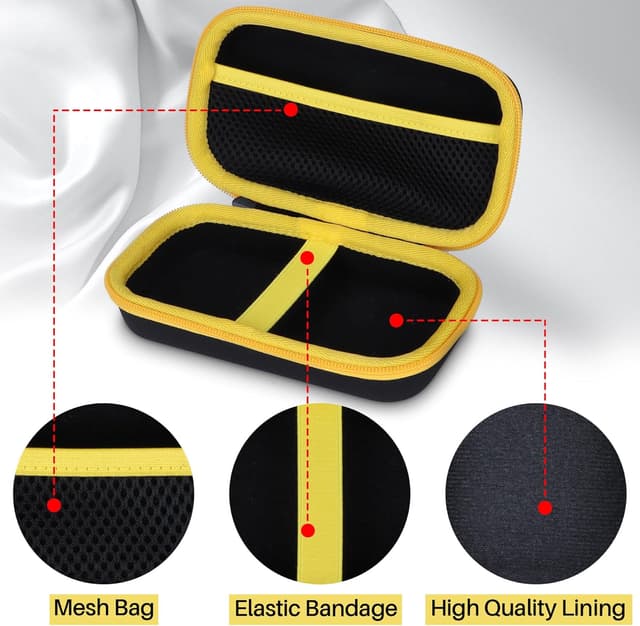 Detalle 2 de Lebakort Hart Schutz-Hülle/Etui für Kodak Mini 2 ERA 4PASS und Kodak Mini Shot 2 ERA 4PASS (Schwarz + Gelb)