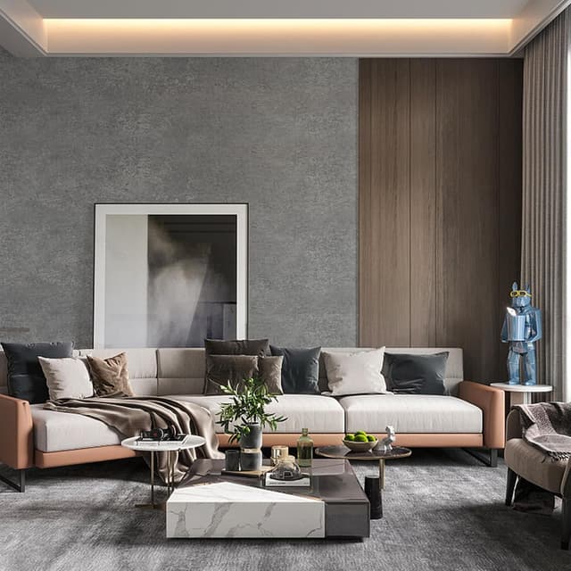 Detalle de Decoroome Rotolo di plastica adesiva grigia 40 x 500 cm effetto cemento opaco