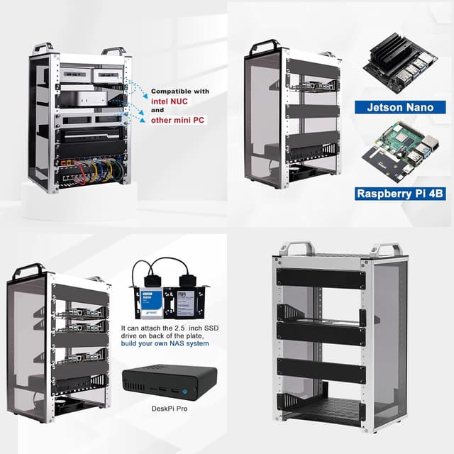 Detalle 2 de GeeekPi RackMate T1 8U 10-Zoll Netzwerkschrank