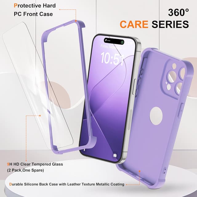 Detalle de iPhone 15 Pro Max case 6.7 inch, lilac