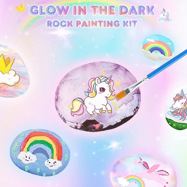 Detalle 1 de Rock painting kit for kids 12 paints