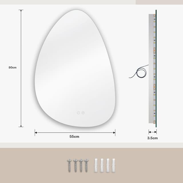 Thumbnail 6 de Dripex Specchio Bagno LED 80 x 55 cm