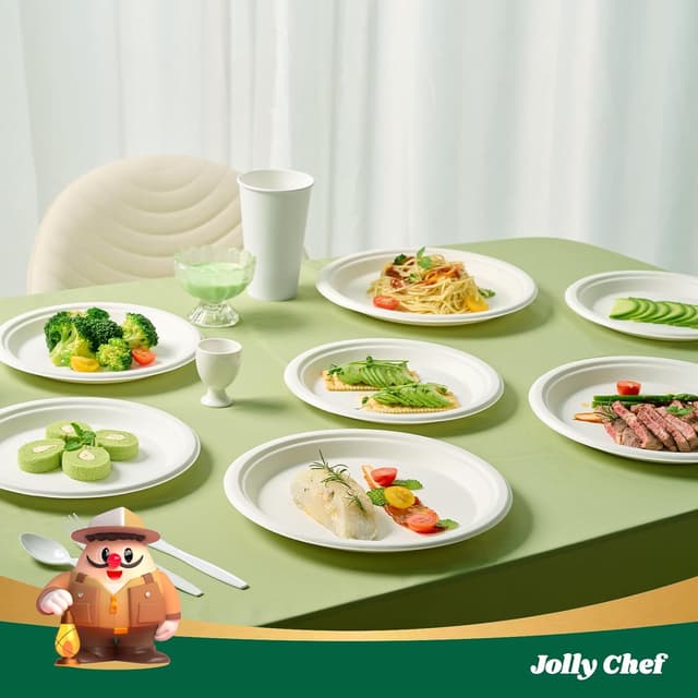 Thumbnail 4 de JOLLY CHEF Compostable Plates 10-inch 🍽