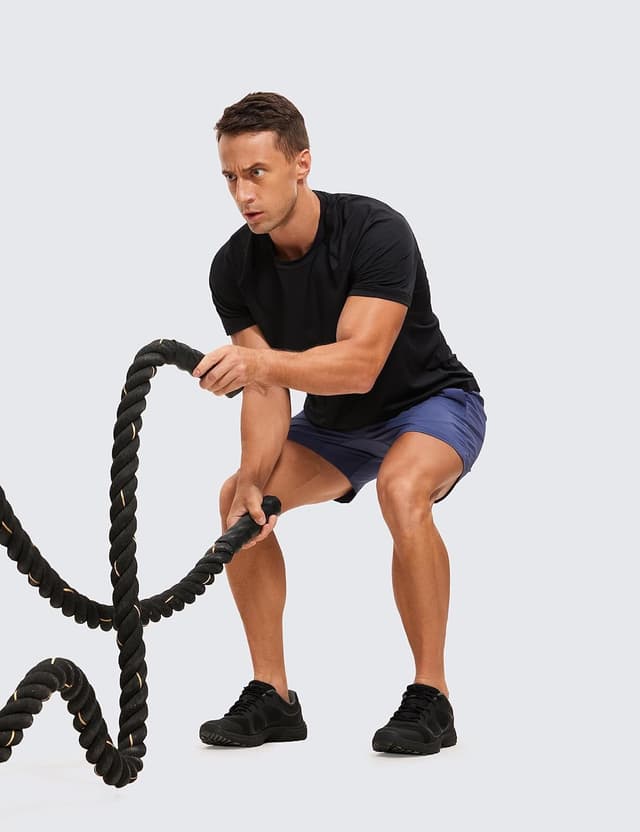 Detalle de T-shirt de sport léger CRZ YOGA pour homme à séchage rapide (manches raglan, coupe classique)