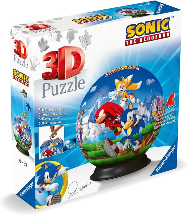 Detalle 2 de Ravensburger - Puzzle 3D Sonic: Bola para Montar 🧩