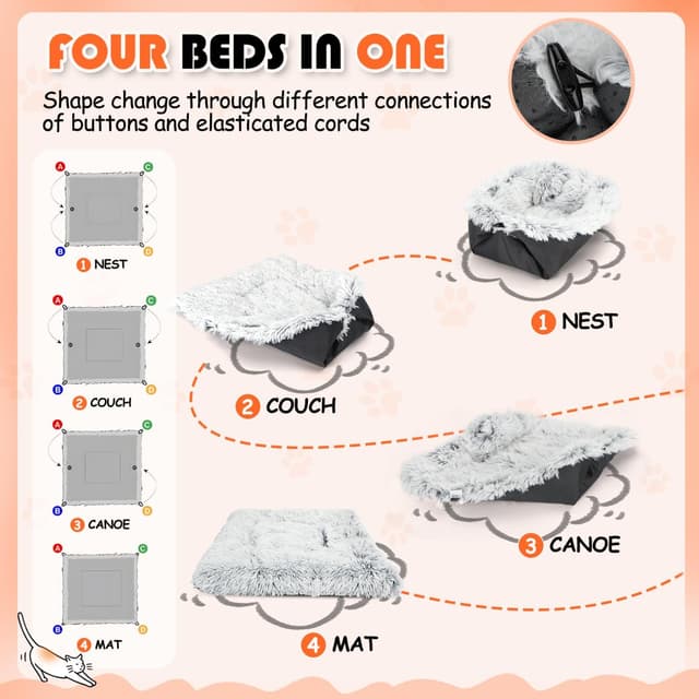 Detalle 2 de Nobleza 2 in 1 Cuccia per Gatti e Cani 60 x 50 cm