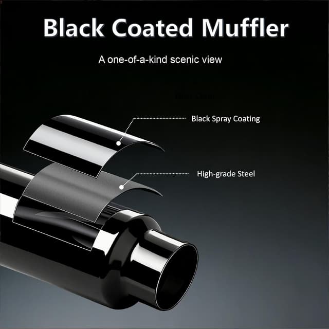 Detalle 2 de 5" to 6" Exhaust Elbow with Clamp (Chrome/Black Coating) — No Welding Required