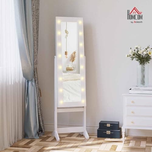 Detalle 2 de HOMCOM espejo joyero LED 16 luces