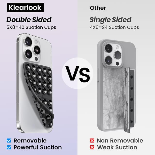 Detalle 2 de Klearlook 4Pack Silicone Suction Cup Phone Mount