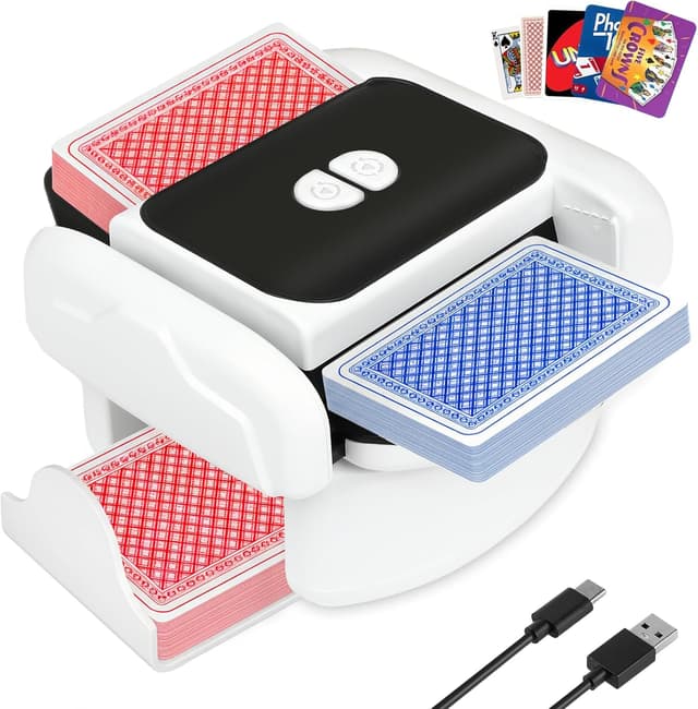 Imagen de Automatic Card Shuffler 2-deck Rechargeable 🎲 en OfertitasTOP