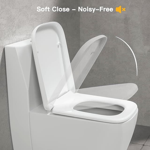 Thumbnail 3 de Pipishell Square Toilet Seat 35.1×46.1 cm 🚽