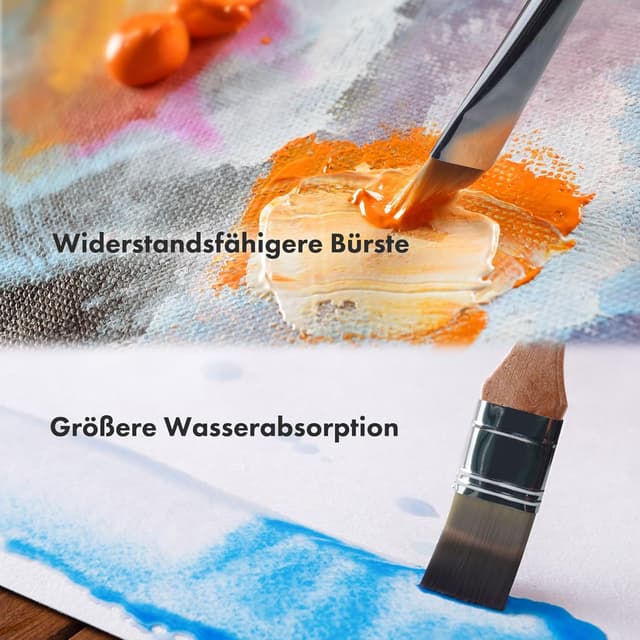 Detalle 1 de ARTIFY Pinselset Acrylfarben 25-teilig