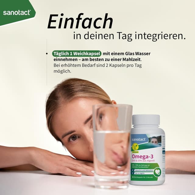 Detalle 2 de Omega-3 vegan von sanotact 90 Kapseln