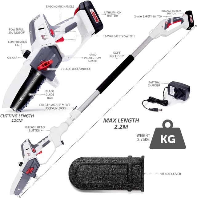 Thumbnail 6 de NETTA 4-in-1 Cordless Pole Saw 20V