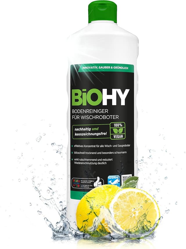 Detalle de BiOHY nettoyant concentré pour robots laveurs et aspirateurs à fonction humide (bouteille 1 l)