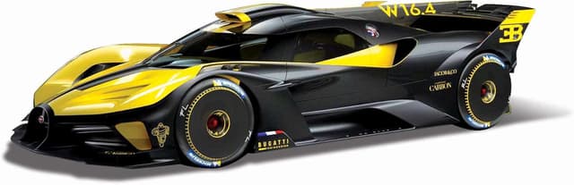 Detalle de Bburago Bugatti BOLIDIE Super Car 1:18 die-cast replica model (Yellow)
