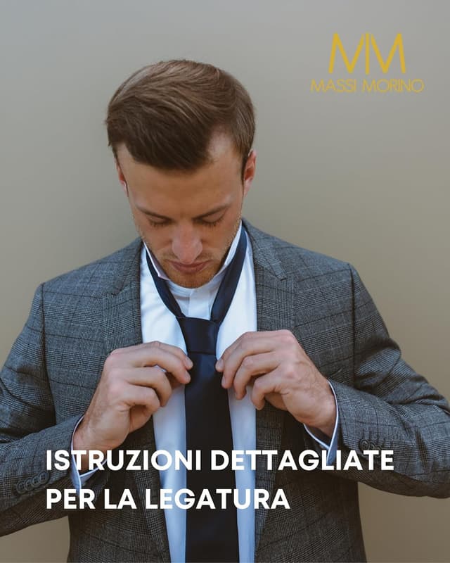 Detalle 2 de Massi Morino Cravatta 147 cm per uomo 👔