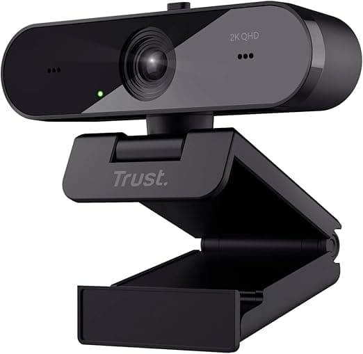Detalle de Trust Taxon Webcam 2K QHD 📹, Enfoque Automático y Privacidad
