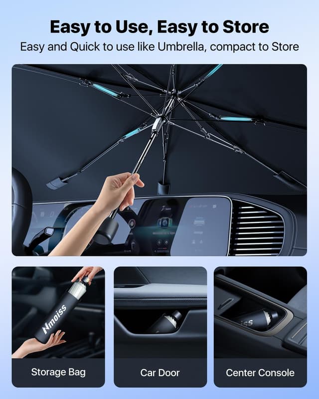 Thumbnail 5 de Nmoiss Windshield Sun Shade Umbrella 56"